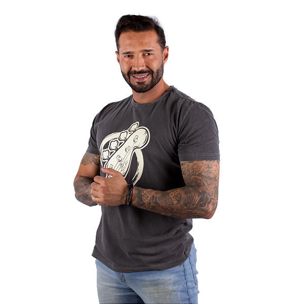 Camiseta Estonada Baixo ARM Bass Preta.