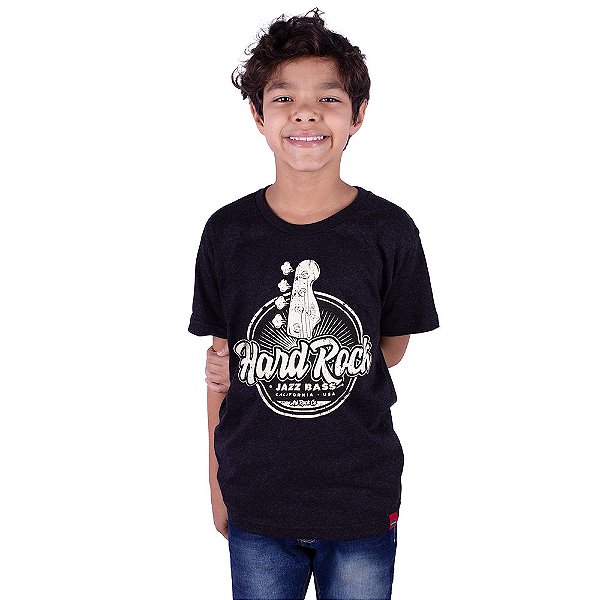 Camiseta Juvenil Hard Rock Bass - Preta Jaguar
