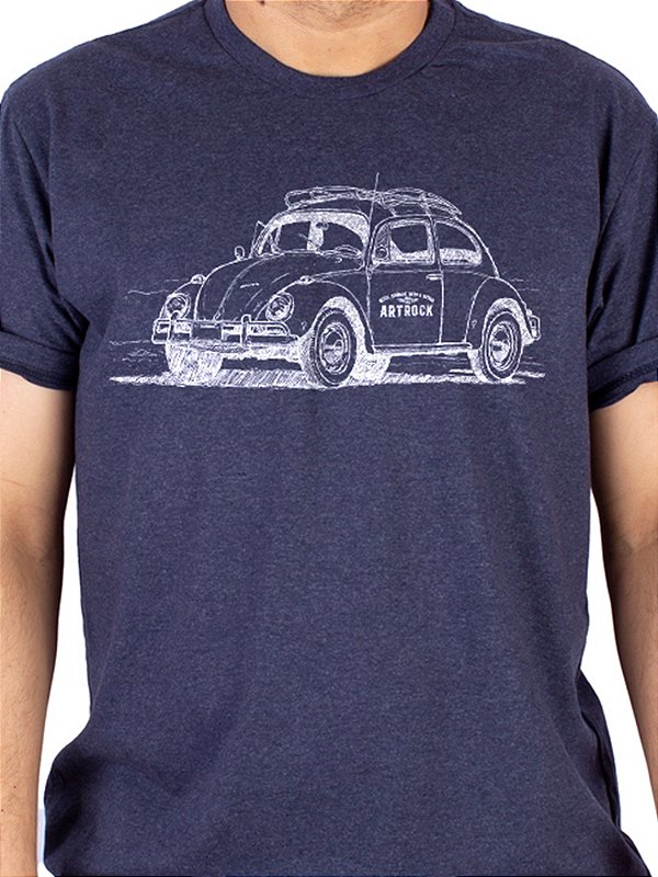 Camiseta Juvenil Fusca Line Marinho Índigo
