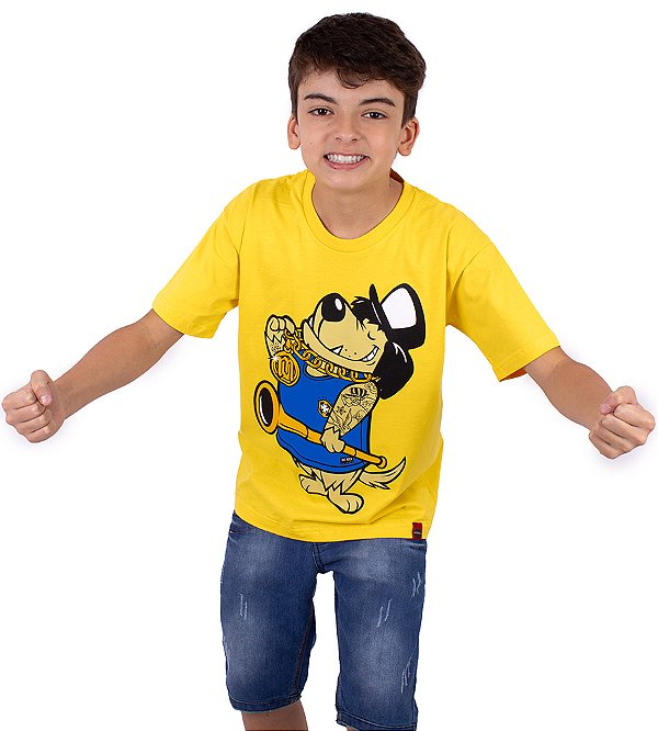 Camiseta Juvenil Brasil MC Medalha Amarela
