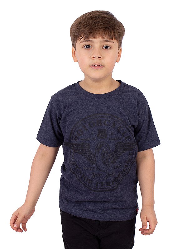 Camiseta Juvenil Moto Superior Marinho Indigo