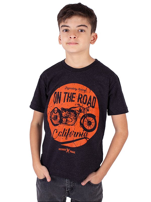 Camiseta Juvenil Moto The Road Preto Jaguar