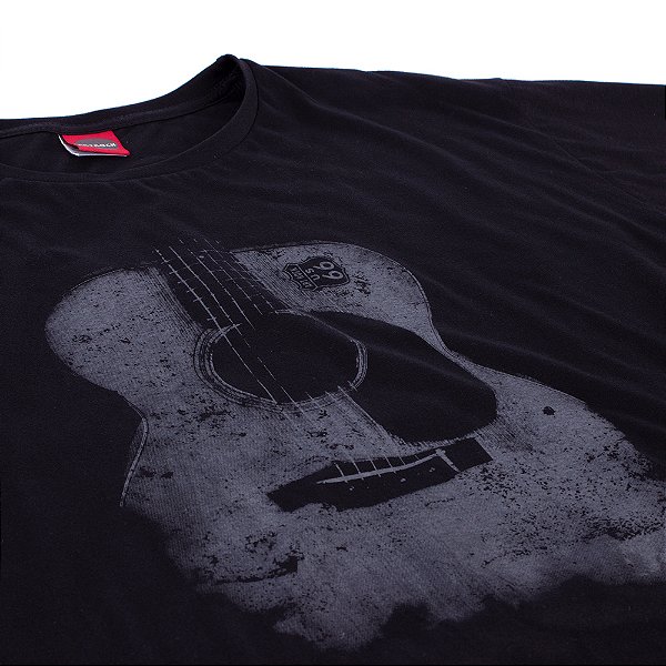 Camiseta Juvenil Violão Preta