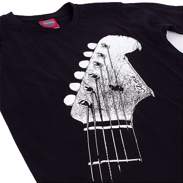 Camiseta Juvenil Guitarra Chaves Preta