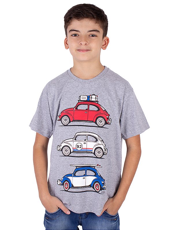 Camiseta Juvenil Fusca Trip Mescla