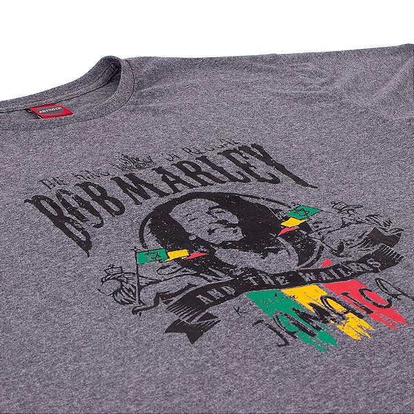 Camiseta Juvenil Bob Marley Grafite