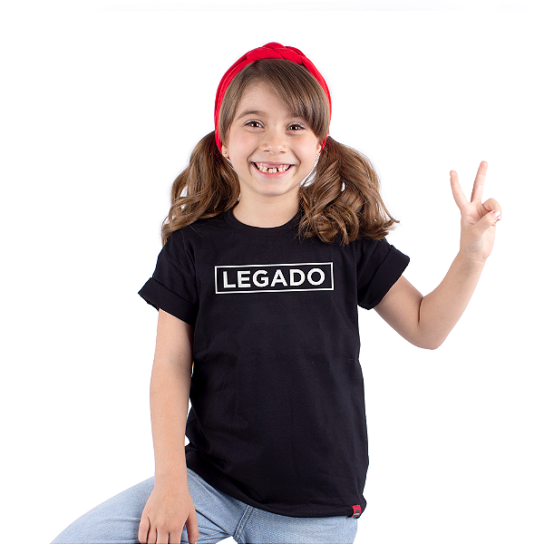 Camiseta Infantil Eu Sou o Legado - Preta