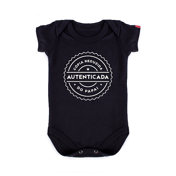 Body Bebê Cópia Autenticada - Preto