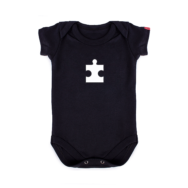 Body Bebê A Pecinha que Faltava - Preto