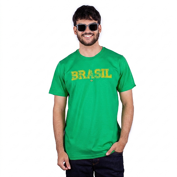Camiseta Aqui é Brasil - Verde.