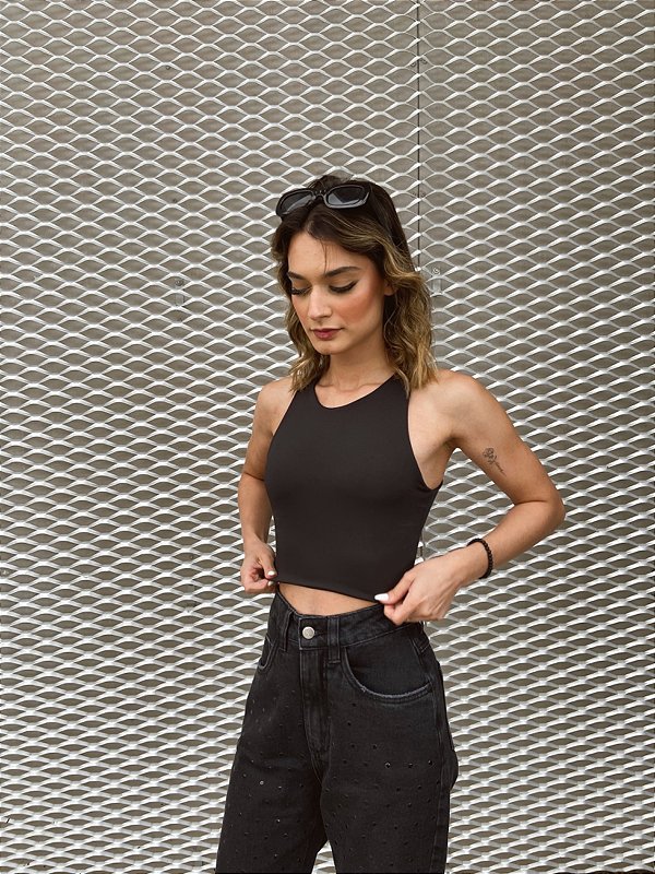 cropped luiza preto