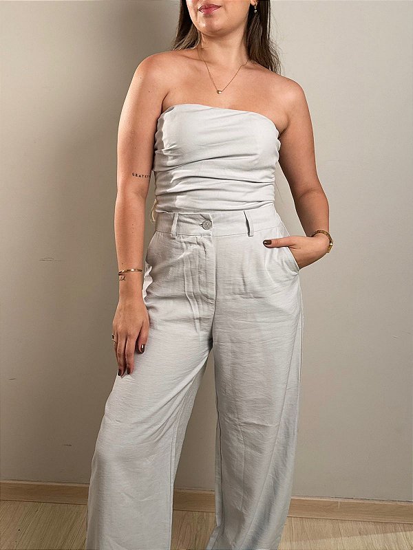 calça bela cinza
