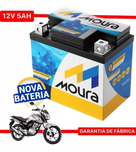 Bateria Moto Moura Honda Fan 125 /fan 150 /fan 160 Promoção