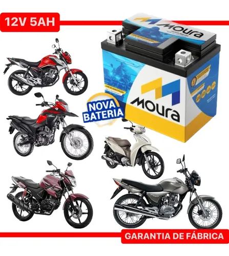 Bateria Moura Titan Fan Biz Bros Fazer 125 150 160 Flex Xre