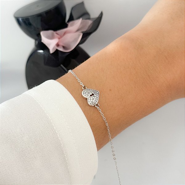 Pulseira coração alta joalheria