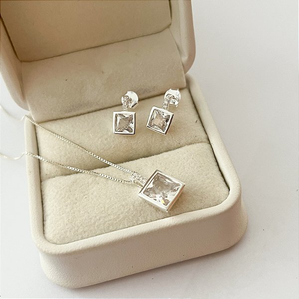 Conjunto quadrado cristal