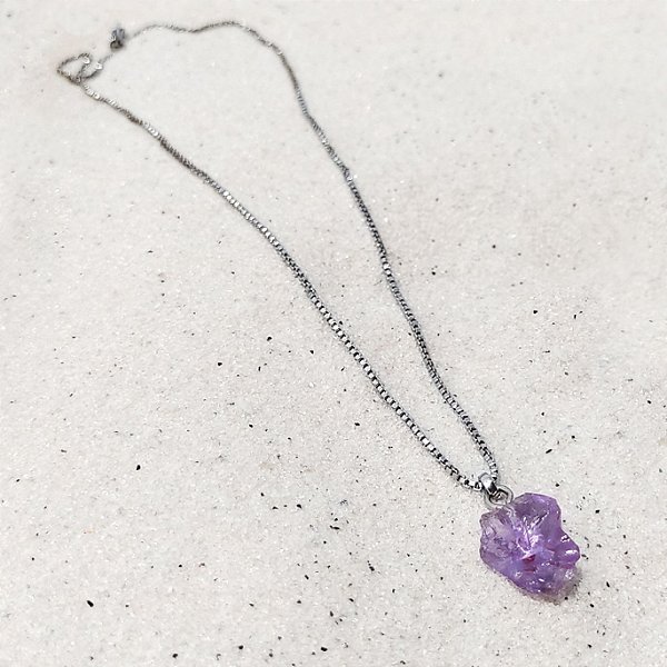 COLAR SLIM - AÇO INOXIDÁVEL - AMETISTA