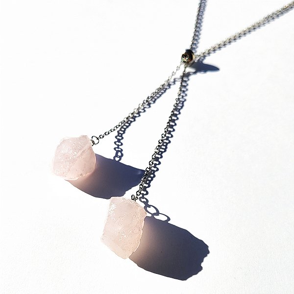 Colar Ayla - Aço Inoxidável - Pedras Naturais