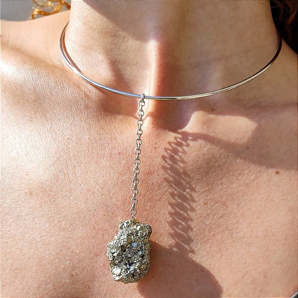 COLAR DUBAI STEEL - AÇO INOXIDÁVEL - PIRITA