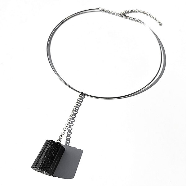 COLAR DUBAI STEEL - AÇO INOXIDÁVEL - PEDRAS NATURAIS