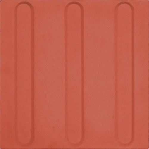 Piso Tátil Direcional 5mm x 25cm x 25cm (kit com 5 peças) cor Vermelho