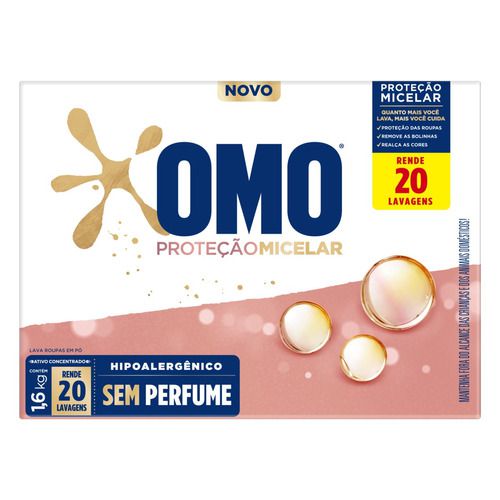 Sabão em pó Omo Proteção Micelar caixa 1.6 kg