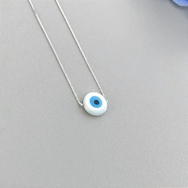 Colar Pingente Olho Grego - Elegância e Proteção em Prata 925
