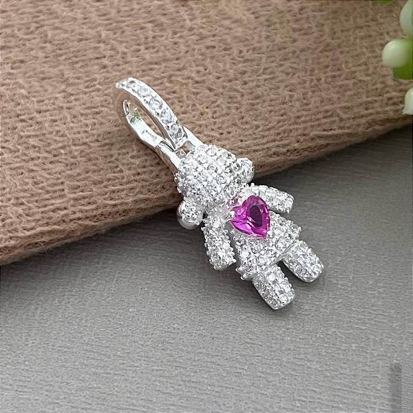 Pingente Menino/Menina Cravejado com Zircônias