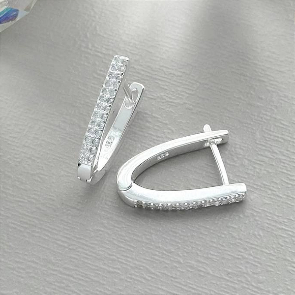 Argola Modelo Navete - Prata 925 - 1,7 cm
