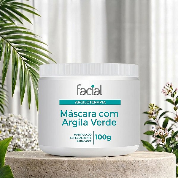 Máscara Facial de Argila Verde 100g