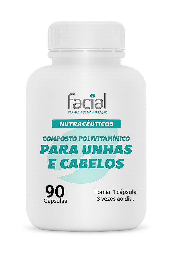 Composto Polivitamínico para Unhas e Cabelos 90 Cápsulas