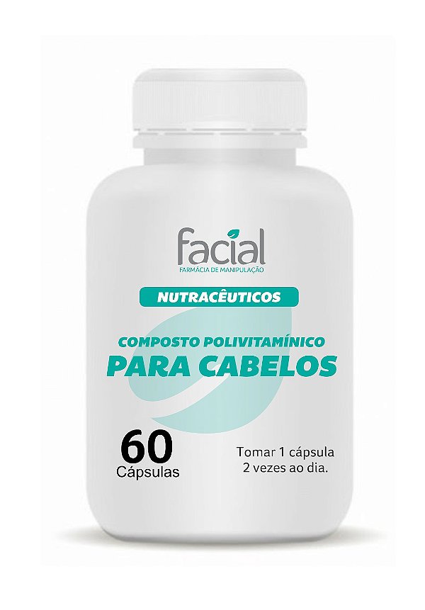 Composto polivitamínico para cabelos 60 Cápsulas