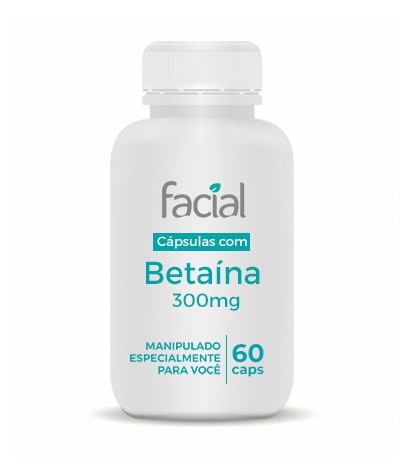Betaína Cloridrato 300mg 60 Cápsulas