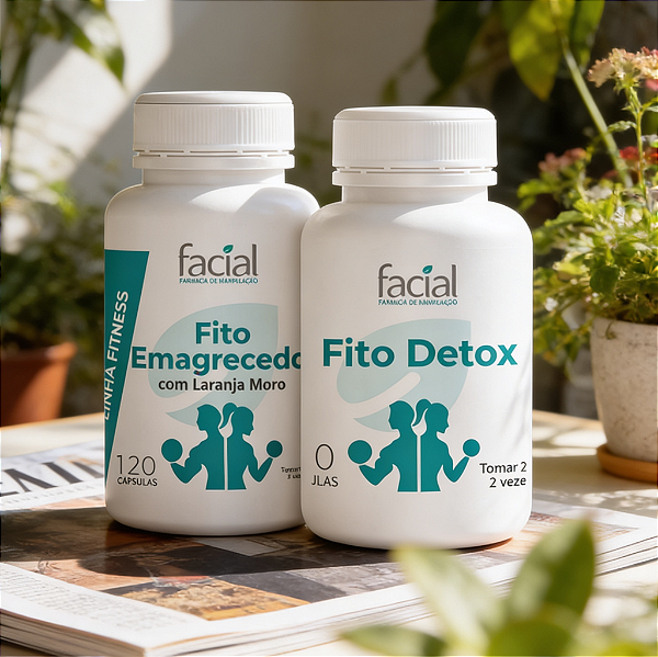 COMBO SECA BARRIGA - Fito Emagrecedor com Laranja moro + Fito Detox em cápsulas