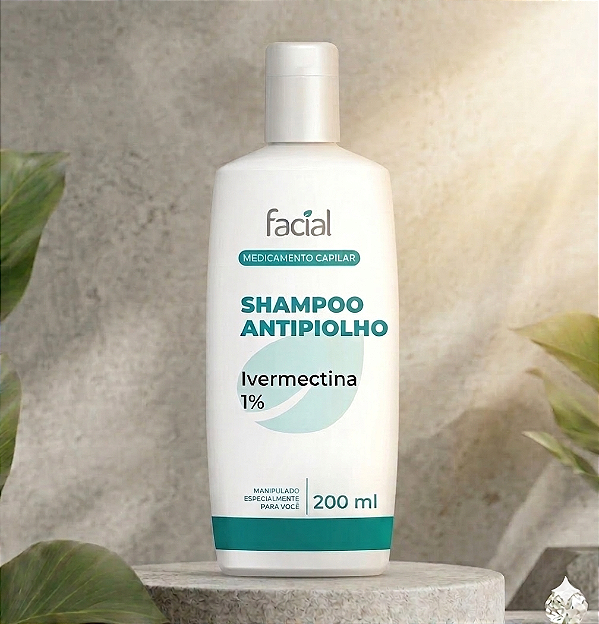 Shampoo anti piolho com Ivermectina 1% 200ml