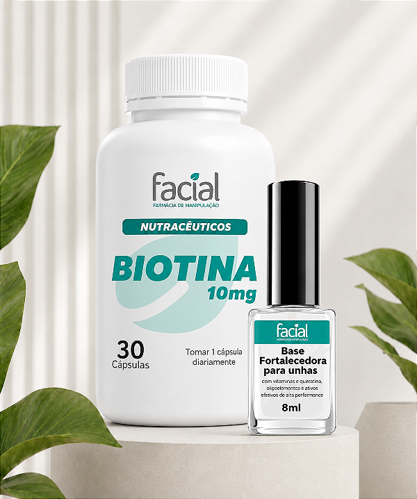 KIT SUPER UNHAS - BIOTINA + BASE FORTALECEDORA
