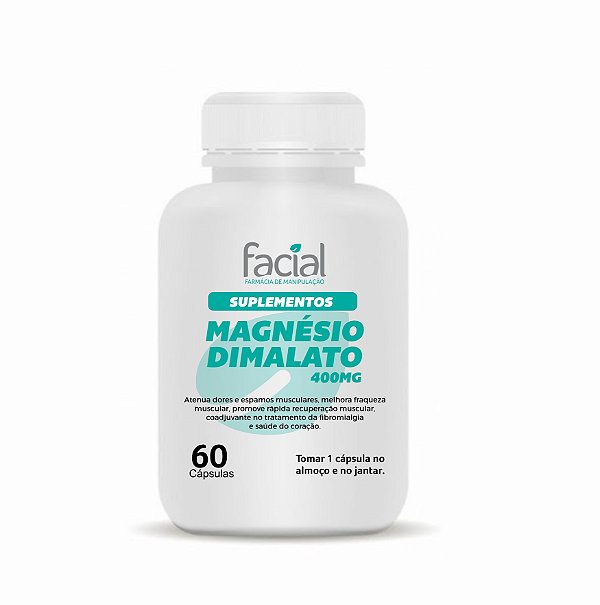 Magnésio Dimalato 400mg 60 cápsulas
