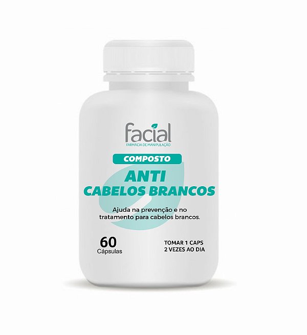 Composto anti cabelos brancos - 60 cápsulas