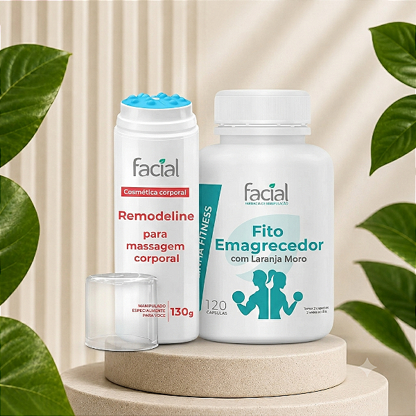 Combo Fit & Redutor - Fito emagrecedor com Laranja moro + Creme remodeline massagem corporal