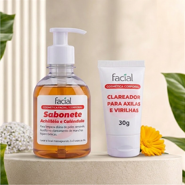 Combo clareador de axilas e virilhas (Sabonete + Creme clareador)