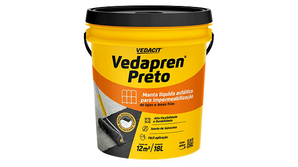Vedapren Preto Balde 18kg
