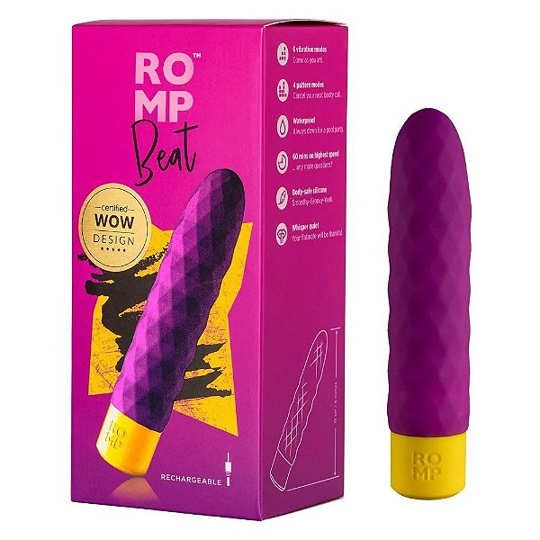 Vibrador Personal Estimulador de Ponto G com 10 Modos de Vibração - ROMP BEAT