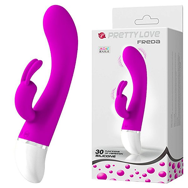 Vibrador Estimulador de Ponto G e Clitóris - PRETTY LOVE FREDA