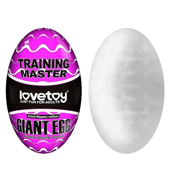 LOVETOY GIANT EGG GRIND RIPPLES EDITION - Masturbador Masculino Em Forma De Ovo Com Textura Interna