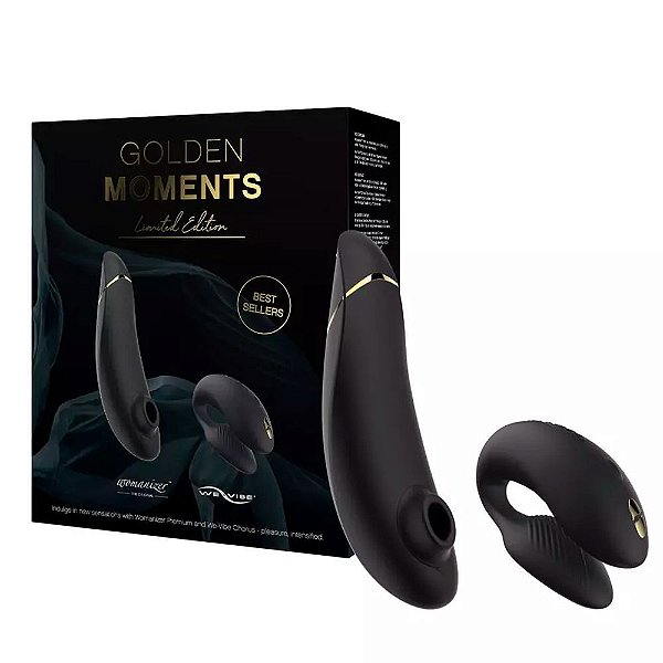 Conjunto Vibrador Casal Chorus E Estimulador Clitoriano Premium - WE-VIBE & WOMANIZER GOLDEN MOMENTS