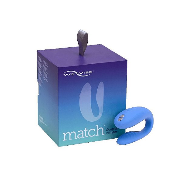 We-Vibe Match - Vibrador Para Casais Recarregável com 10 Modos de Vibrações e Controle Remoto Sem Fio | Cor: Azul