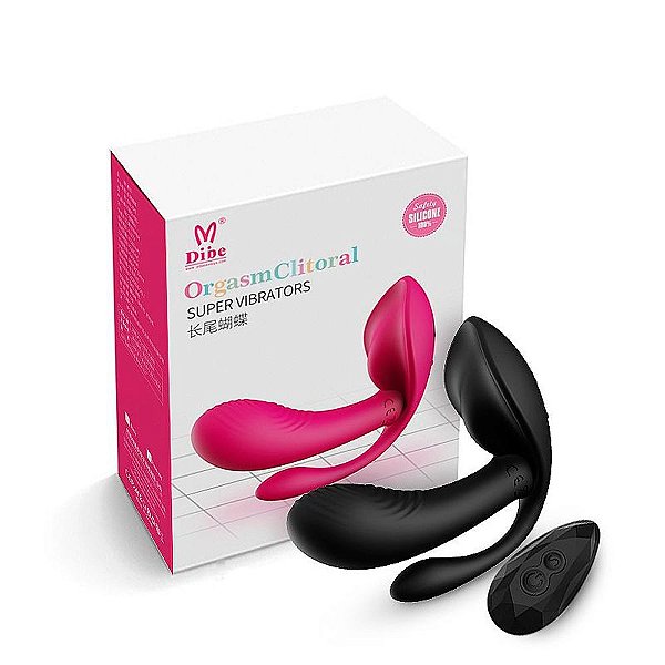 Dibe - Vibrador Ponto G Com Plug Anal E 7 Modos De Vibrações E Controle Remoto Sem Fio