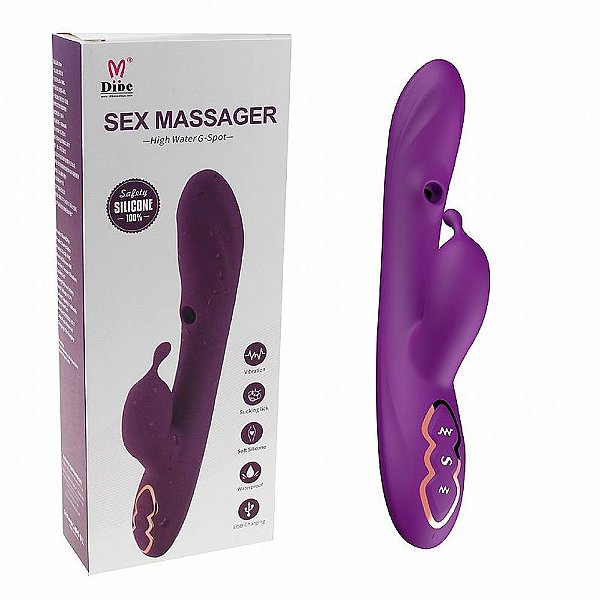 Vibrador Estimulador de Ponto G e Clitóris com Pulsação - DIBE SEX MASSAGER.