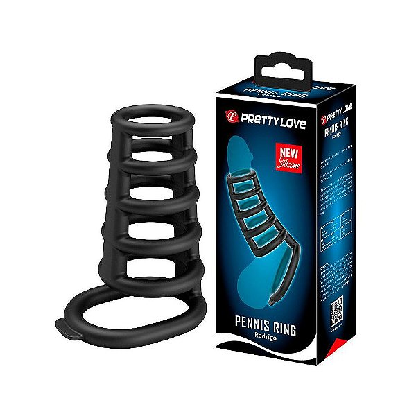 Anel Peniano Duplo Para Pênis E Escroto - PRETTY LOVE PENNIS RING RODRIGO