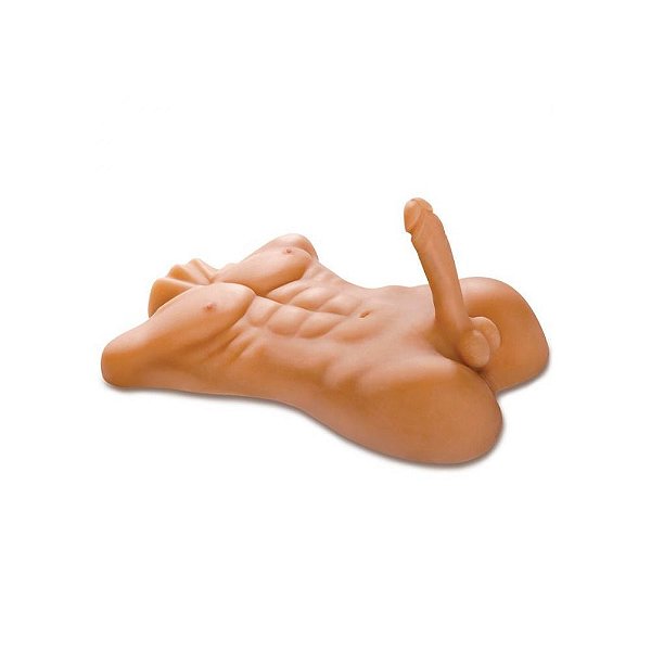 Masturbador Meio Corpo Masculino Com Pênis E Ânus Cyberskin